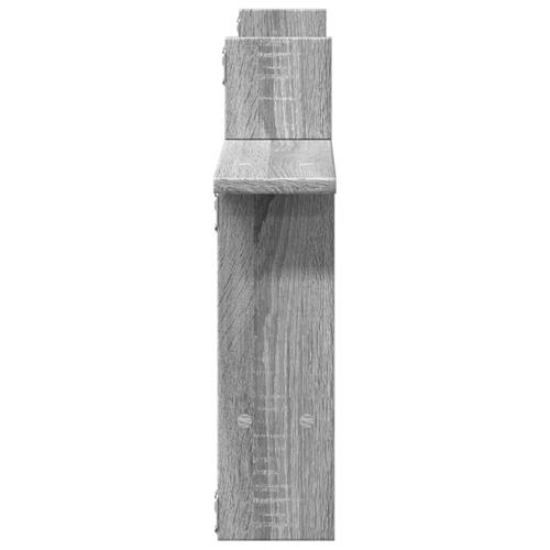 Væghylder 2 stk. 50x12x50 cm konstrueret træ grå sonoma-eg
