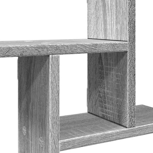 Væghylder 2 stk. 50x12x50 cm konstrueret træ grå sonoma-eg