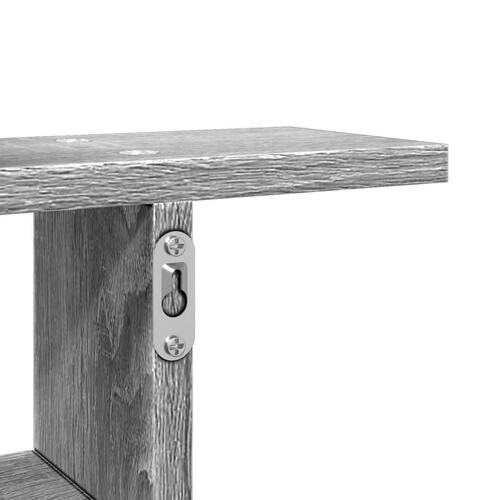 Væghylder 2 stk. 50x12x50 cm konstrueret træ grå sonoma-eg