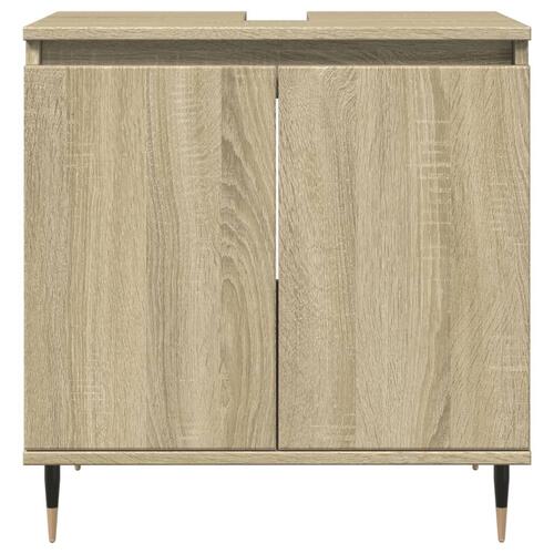 Badeværelsesskab 58x33x60 cm konstrueret træ sonoma-eg