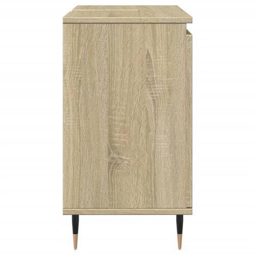 Badeværelsesskab 58x33x60 cm konstrueret træ sonoma-eg