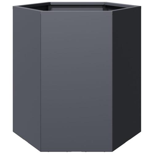 Havekrukker 2 stk 46x40x45 cm sekskantet stål antracitgrå