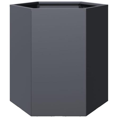 Havekrukker 2 stk 46x40x45 cm sekskantet stål antracitgrå