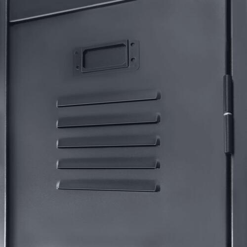 Metalskab industriel stil 90 x 45 x 180 cm