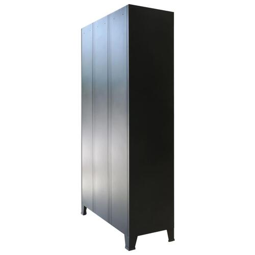 Metalskab industriel stil 90 x 45 x 180 cm