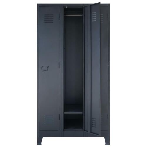 Metalskab industriel stil 90 x 45 x 180 cm