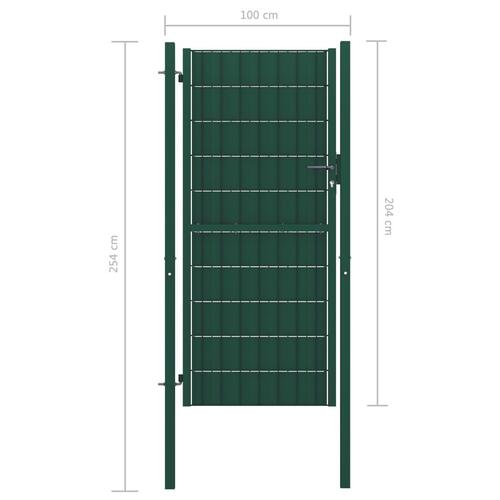 Hegnslåge 100x204 cm PVC og stål grøn