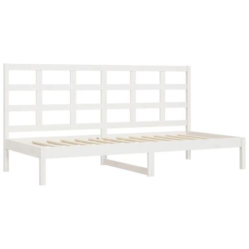 Daybed uden madras 90x200 cm massivt fyrretræ hvid
