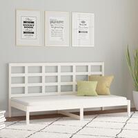 Daybed uden madras 90x200 cm massivt fyrretræ hvid