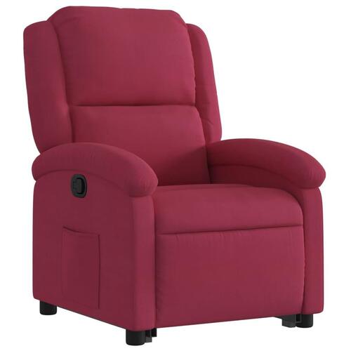 Løftestol velour vinrød