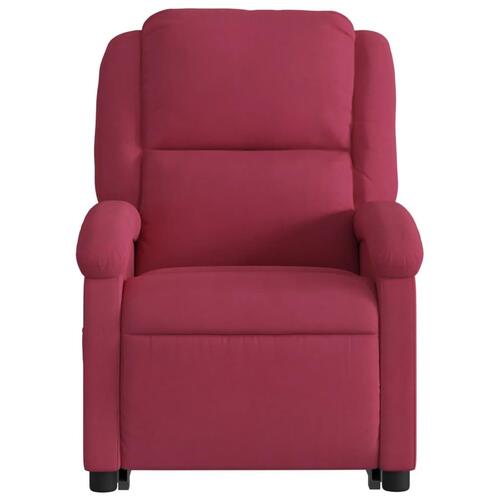 Løftestol velour vinrød