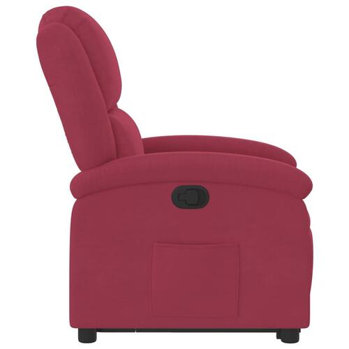Løftestol velour vinrød