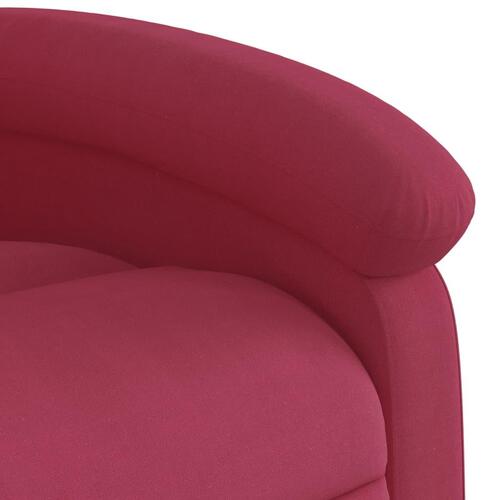 Løftestol velour vinrød