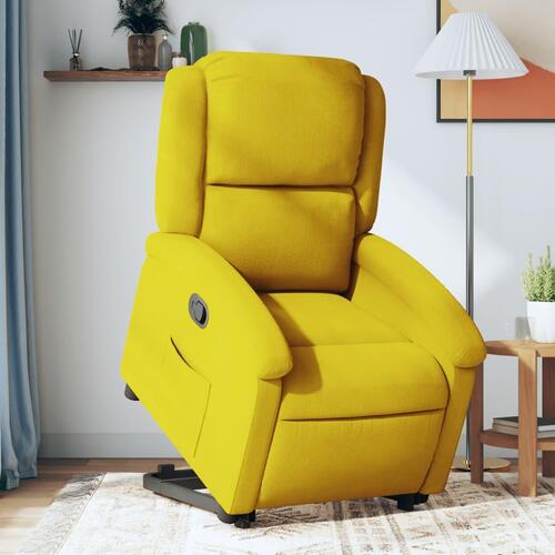 Løftestol velour gul