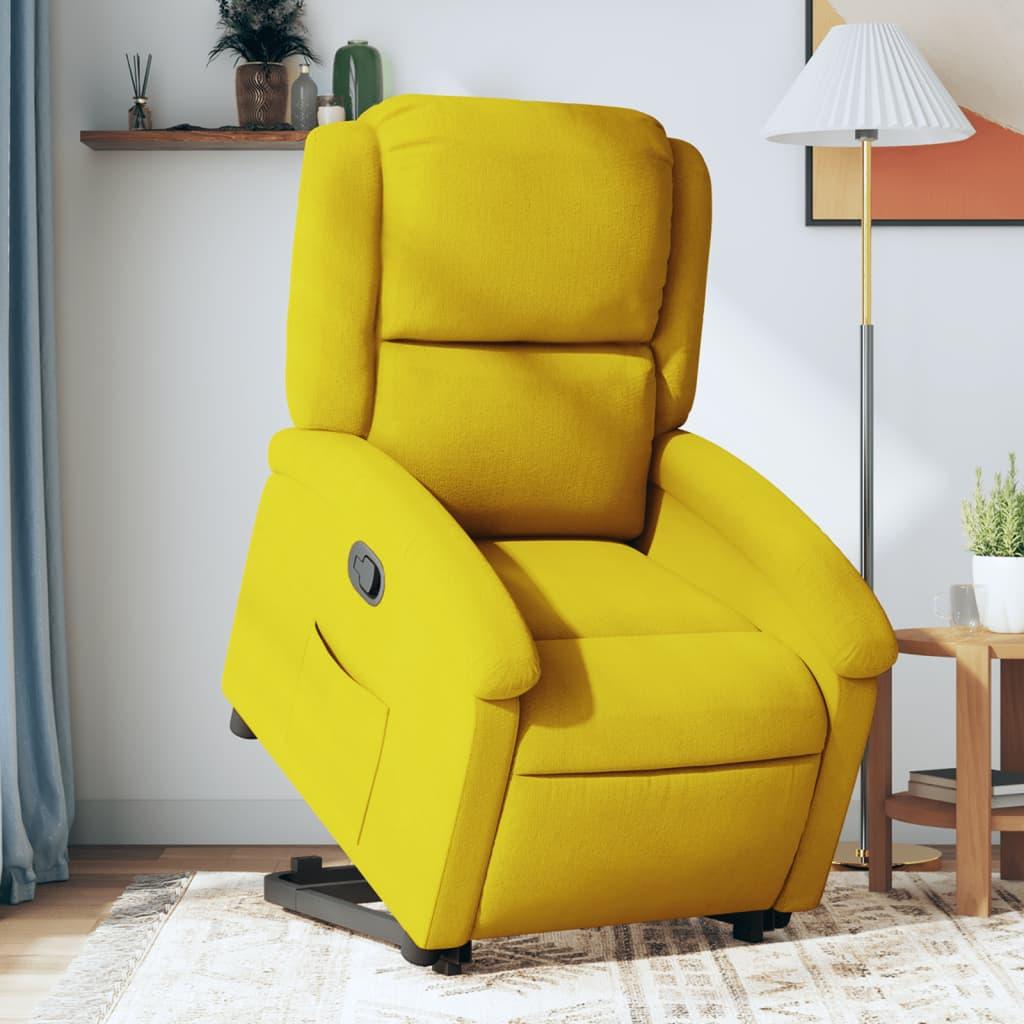 Løftestol velour gul