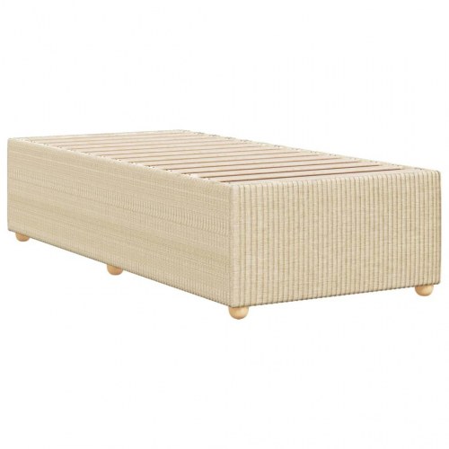 Sengeramme med lameller 80 x 200 cm - cremefarvet