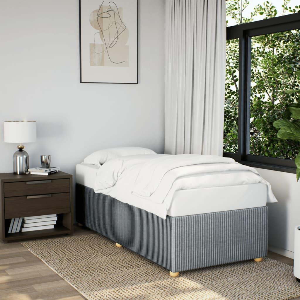 Sengeramme uden madras Lysegrå 80x200 cm Stof