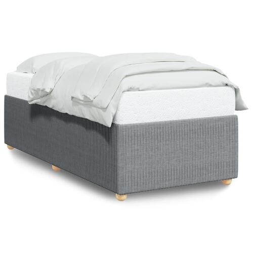Sengeramme uden madras Lysegrå 80x200 cm Stof