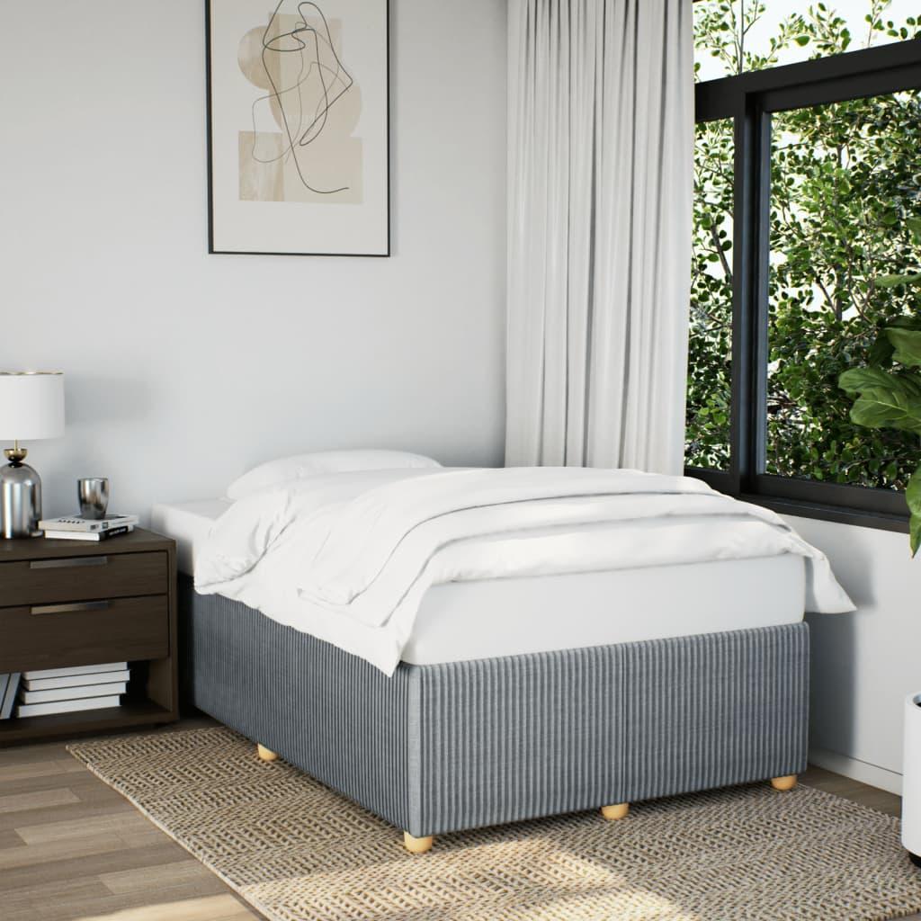 Sengeramme uden madras 120x190 cm stof enkeltseng lysegrå