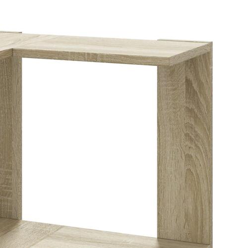 Bogreol til hjørne 50x50x179 cm 5 hylder konstrueret træ