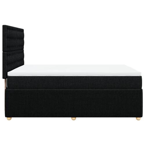 Kontinentalseng med madras 160x200 cm stof sort