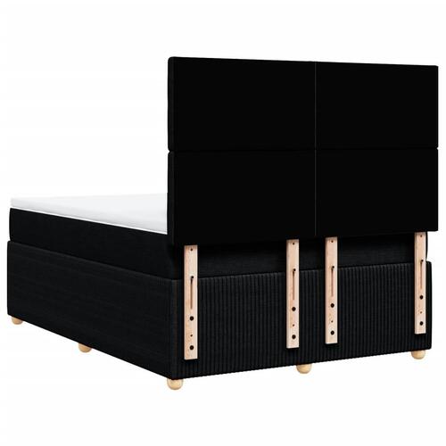 Kontinentalseng med madras 160x200 cm stof sort