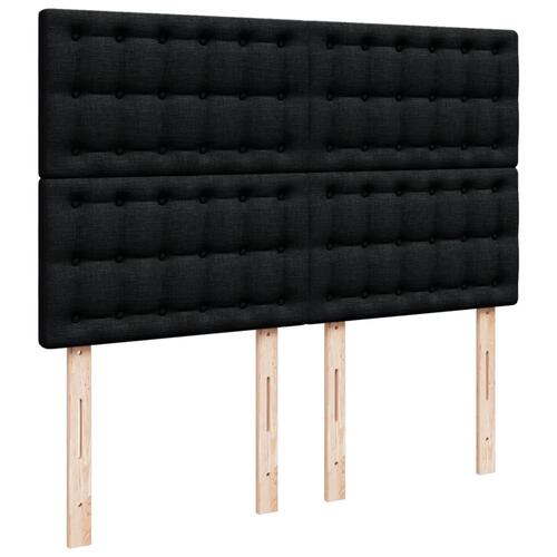 Kontinentalseng med madras 160x200 cm stof sort