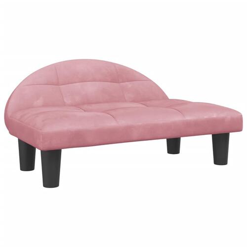Hundeseng 70x52x30 cm velour lyserød