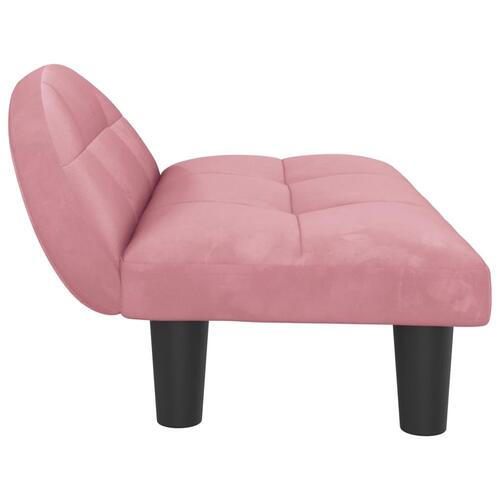 Hundeseng 70x52x30 cm velour lyserød
