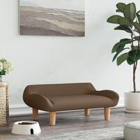 Hundeseng 70x40x24 cm stof brun
