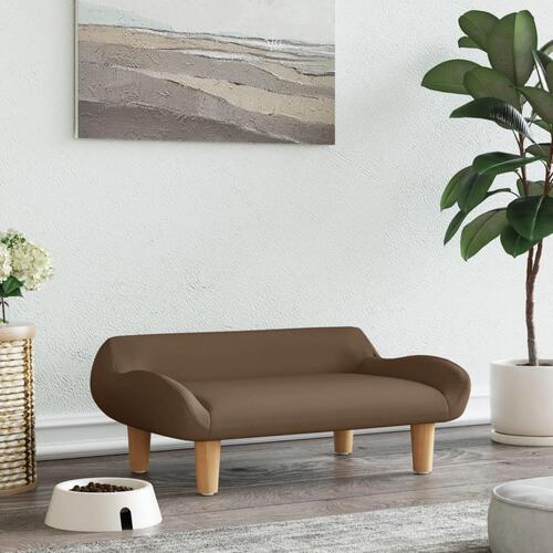 Hundeseng 70x40x24 cm stof brun
