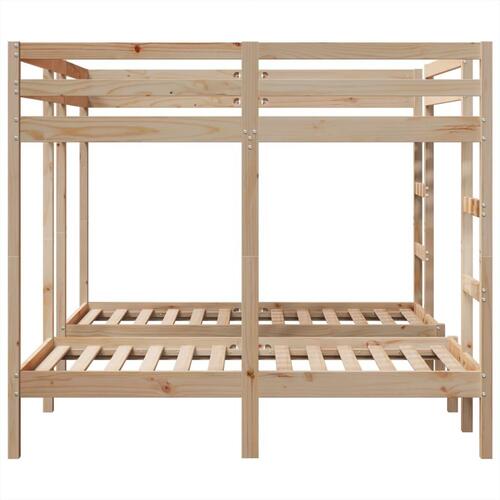Tredobbelt køjeseng 140x200/70x140 cm massivt fyrretræ