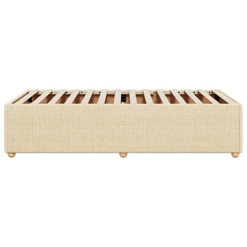 Sengeramme uden madras 90x200 cm stof cremefarvet