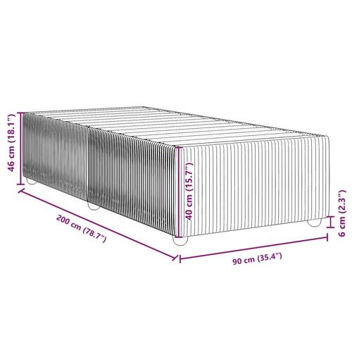 Sengeramme uden madras 90x200 cm stof cremefarvet