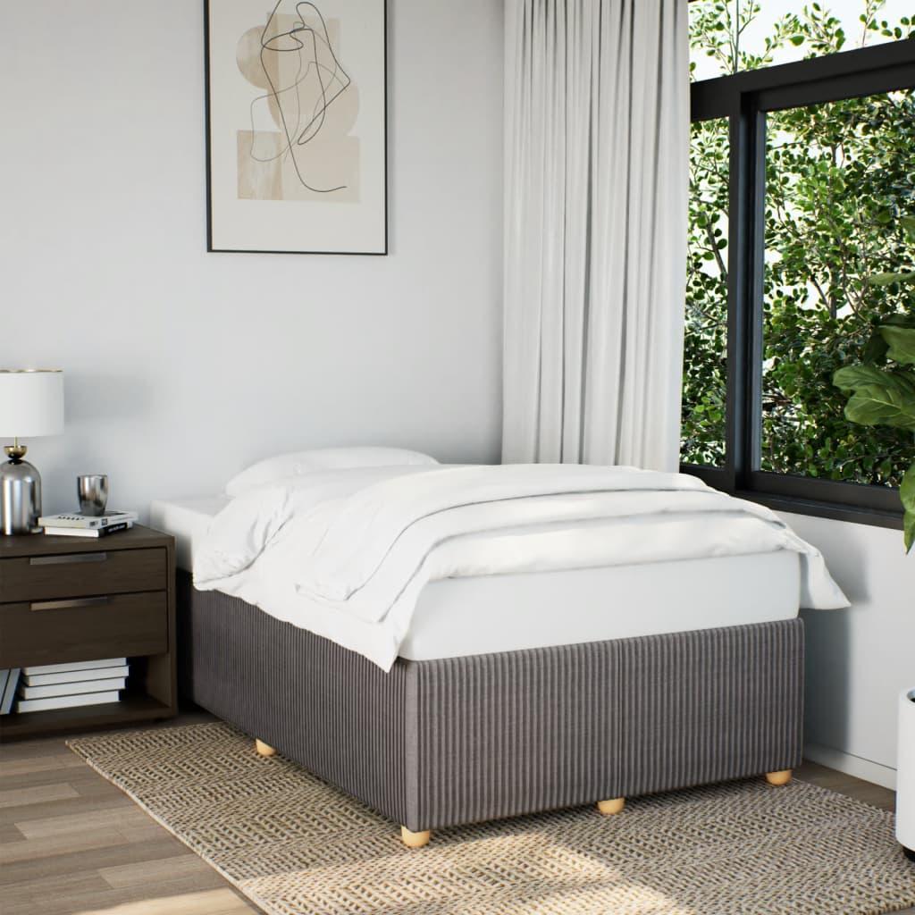 Sengeramme uden madras 120x190 cm stof gråbrun