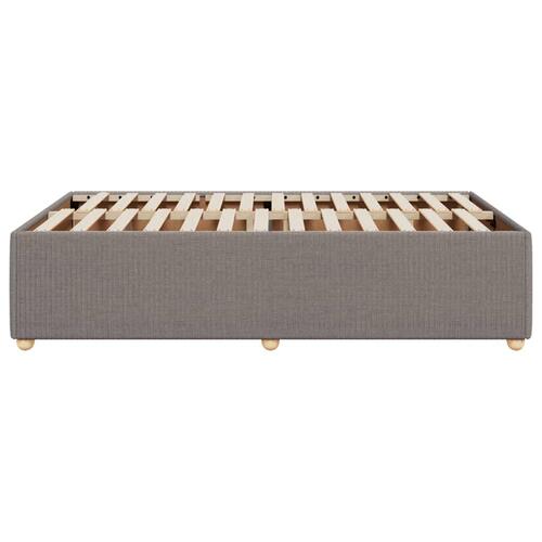 Sengeramme uden madras 120x190 cm stof gråbrun