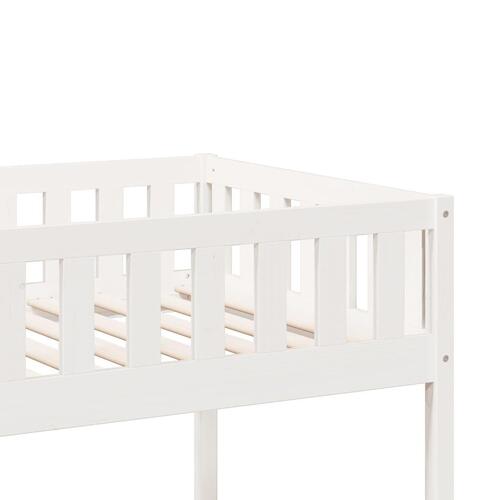 Køjeseng 80x200 cm massivt fyrretræ hvid