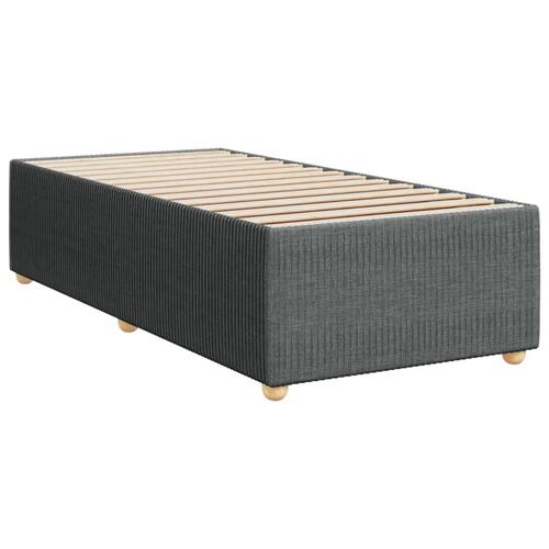 Sengeramme uden madras Mørkegrå 90x200 cm Stof