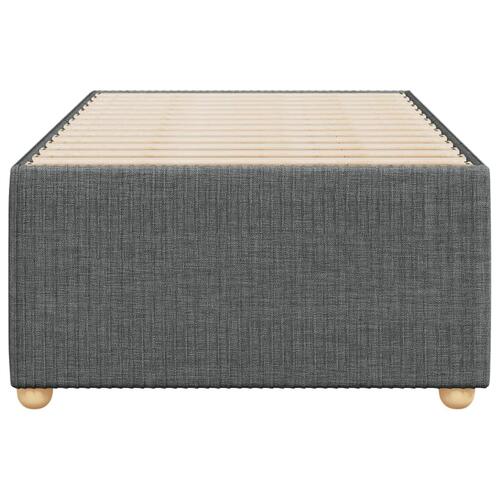 Sengeramme uden madras Mørkegrå 90x200 cm Stof