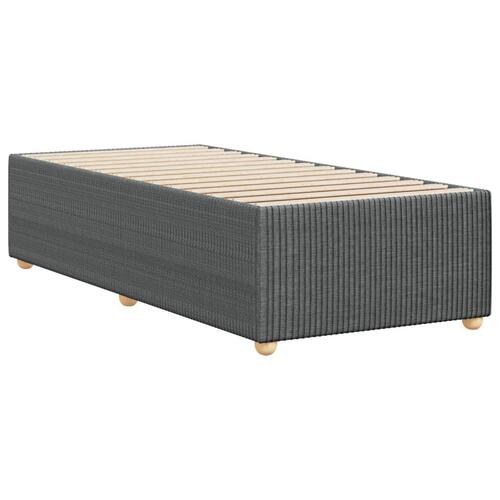 Sengeramme uden madras Mørkegrå 90x200 cm Stof