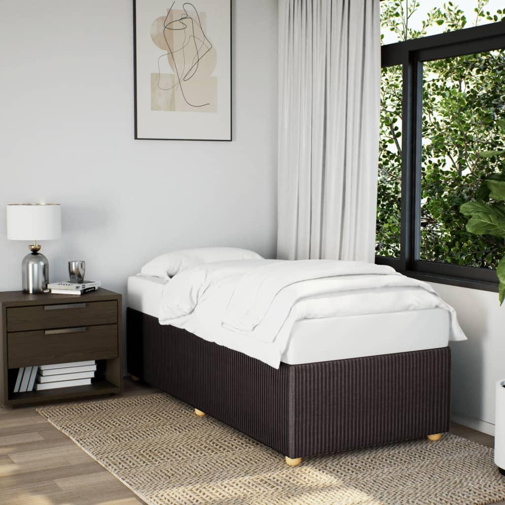 Sengeramme uden madras Mørkebrun 100x200 cm Stof billede