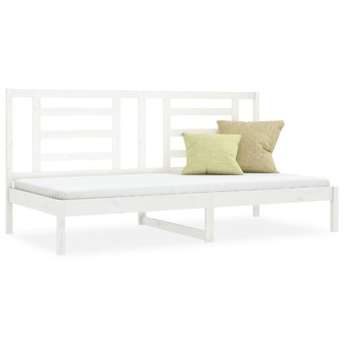 Daybed uden madras 90x200 cm massivt fyrretræ hvid