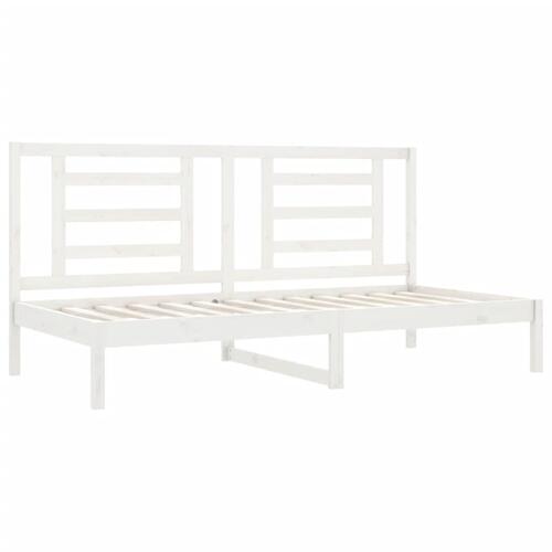 Daybed uden madras 90x200 cm massivt fyrretræ hvid