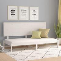 Daybed uden madras 90x200 cm massivt fyrretræ hvid