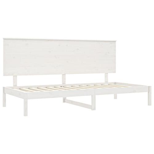 Daybed uden madras 90x200 cm massivt fyrretræ hvid