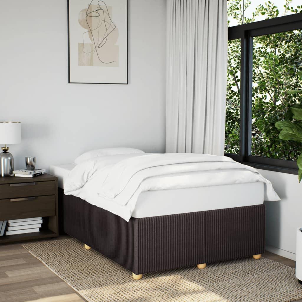 Sengeramme uden madras 120x190 cm stof mørkebrun
