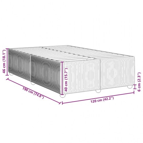 Sengeramme 120x190 cm uden madras - cremefarvet