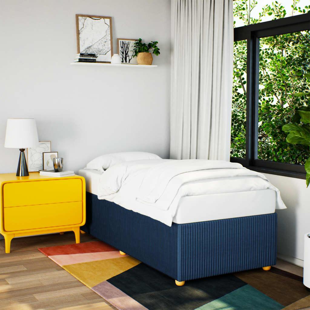 Sengeramme uden madras 90x200 cm stof blå billede