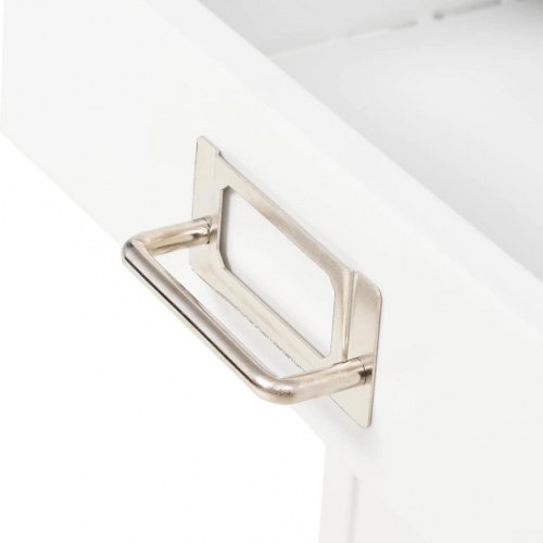 Arkivskab med 5 skuffer metal 28 x 35 x 35 cm hvid