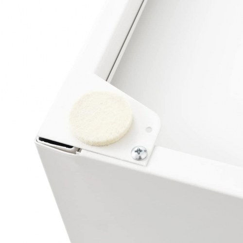 Arkivskab med 5 skuffer metal 28 x 35 x 35 cm hvid